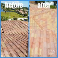 Before after image after pressure washing rooftop 7