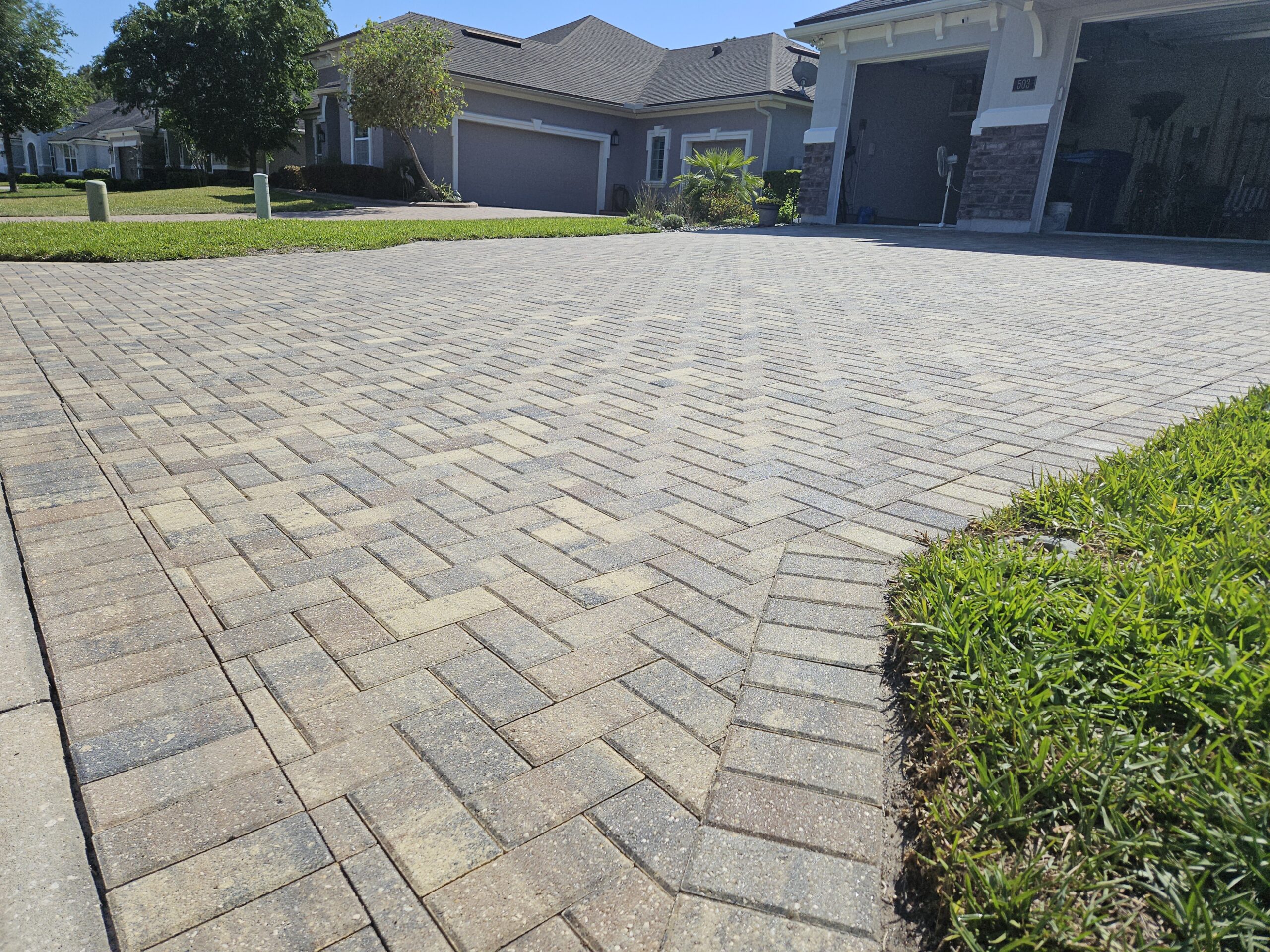Finished Driveway sealing in St. Augustine