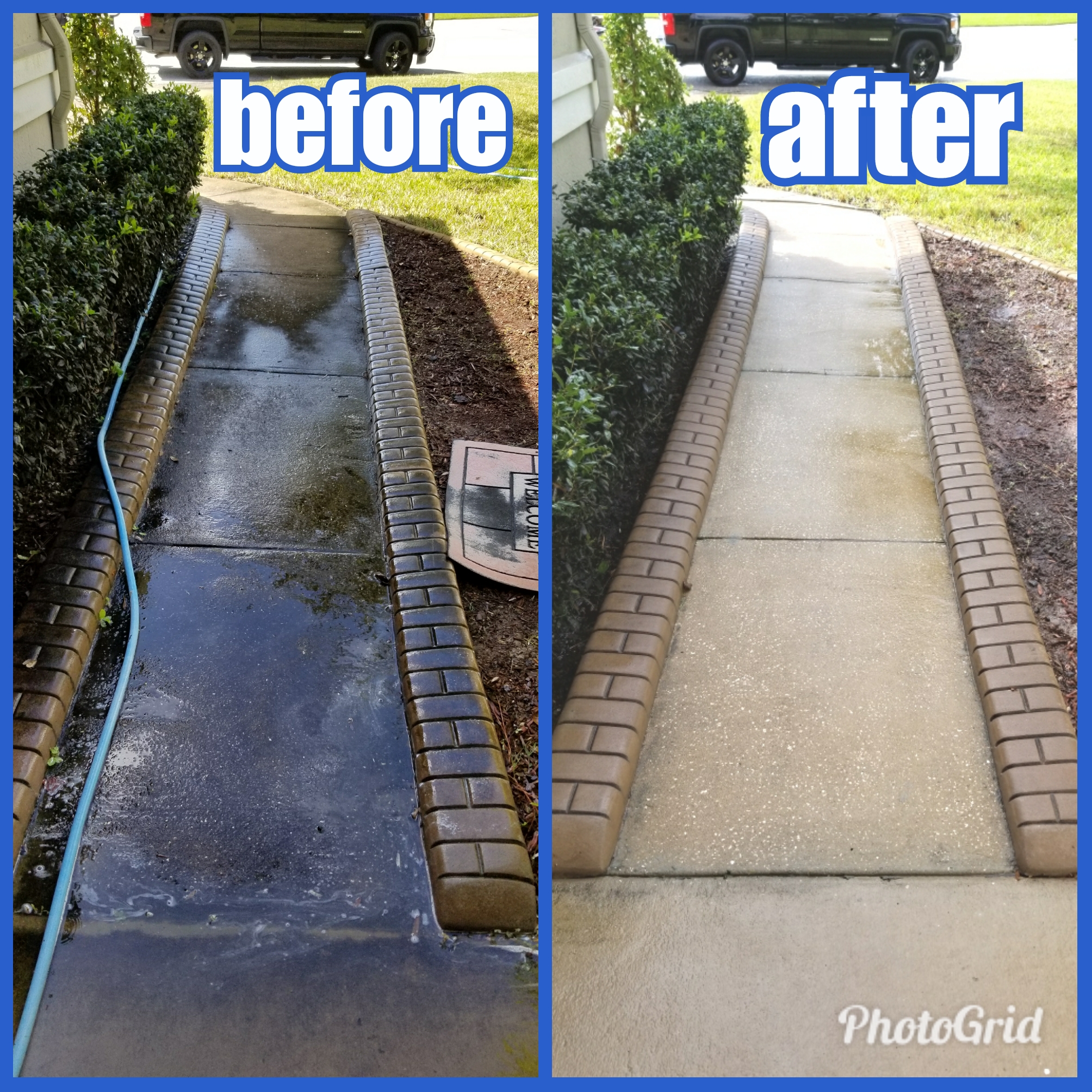 Home 14 Before and after sidewalk cleaning, St. Augustine, Fl